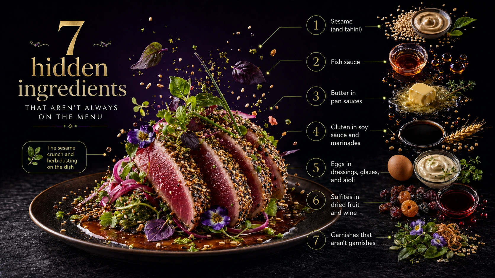 Infographic — 7 hidden ingredients that aren't always listed on the menu